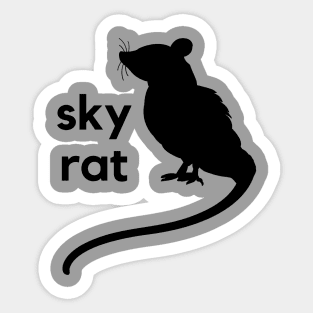 Sky rat- a pigeon design Sticker